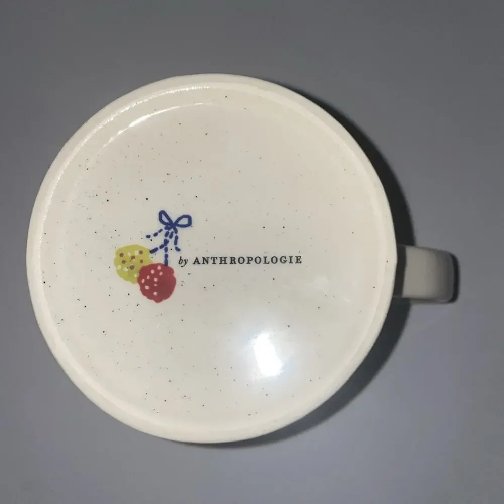 Anthropologie Monogram Letter A Bundled Up Mitten Winter Coffee Tea Mug Cup